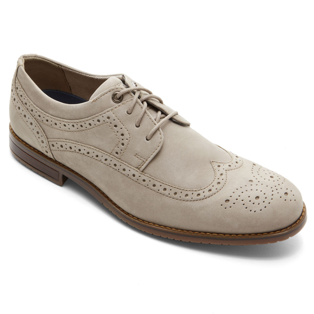 Rockport Oxfords For Mens Grey - Style Purpose 3 Wingtip - CQ9571026